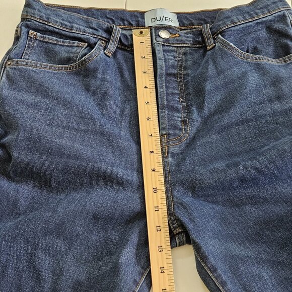 DU/ER Jeans Womens 32x33 (31) Blue Wide Leg WFMS4375 Stretch Hippie Preppy Boho - Picture 5 of 16